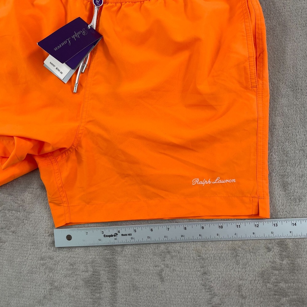 Polo Ralph Lauren Purple Label‎ Amalfi Swim Trunks Men Large Orange Pop NWT $295 - Picture 11 of 11
